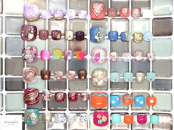 アヤネイルズ アンド アイラッシュ(AYA NAILZ.&Eyelash)/2022年フット定額デザイン12種