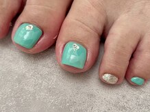 エムスラッシュ ネイル センター北店(M.SLASH)/夏色ターコイズネイル