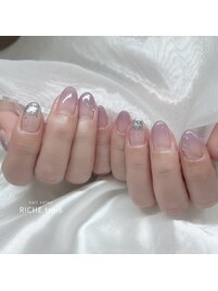 春パープル×シルバーのカラグラ