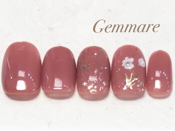 シンプル小花ネイル