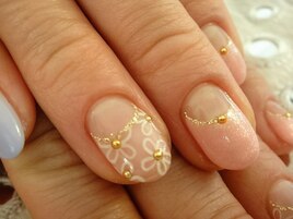 クリアフレンチ　小花柄