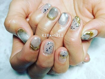 ケイアイエムネイル(KIM nail)/マグネット×ダルメシアン