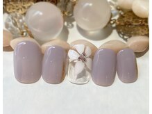 ネイルアンドアイラッシュサロン ブレス 長町南駅店(BLESS)/手描きお花ネイル♪