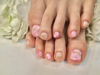 フリースタイル(Free Style)/☆ピンクマーブル色変えフット☆