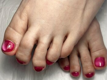 ブリスフルハピネス(Blissful happiness)/ピンクマグネットフットネイル