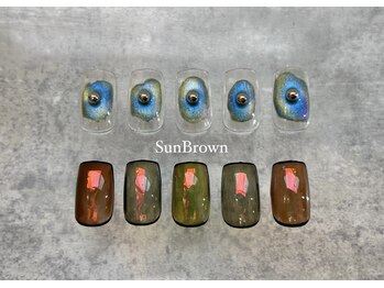 サンブラウン(SUN BROWN)/Nail designs by chiharu
