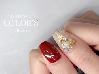カラーズ ネイル アンド アイ(COLOR'S NAIL&EYE)/クリスマスネイル
