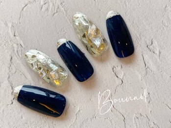 ボネール(nail & eyelash Bounail)/ストーン スキニーフレンチ