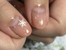 キラキラ♪雪の結晶ネイル