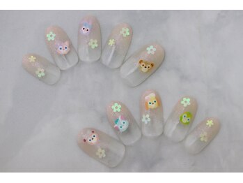 ネイルルージュ(Nail Rouge)の写真/繊細な手描きアートは誰かに自慢したくなるデザイン♪流行を取り入れた定額サンプルは毎月新作が20種類以上