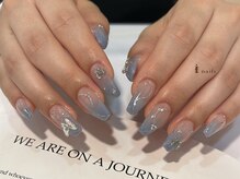 アイネイルズ 四条河原町店(I-nails)/ブルーワンホンネイル￥11500
