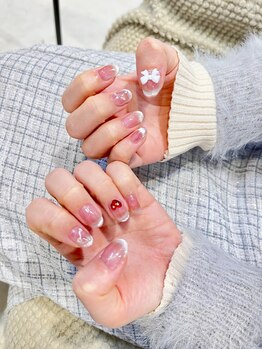 エーナイン イオン秋田中央店/ワンホン風ネイル