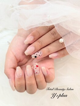ワイプラス(Y + plus)の写真/オフィスでもさりげなく上品に見える指先へ☆普段使いしやすいワンポイントアート、フレンチも◎