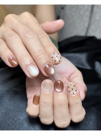 秋カラー×ドット