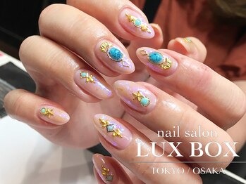 夏ネイル ターコイズ Pg ラグ ボックス 渋谷店 Lux Box のフォトギャラリー ホットペッパービューティー