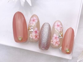 桜ネイル¥7980