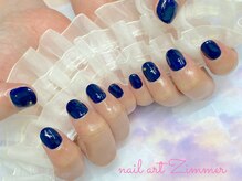 ネイルアート ジマー/ワンカラー＋パーツ追加