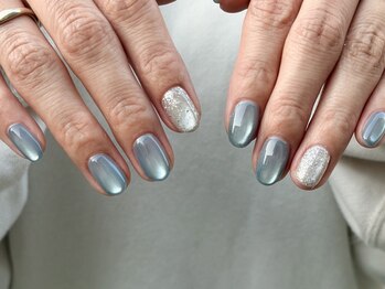 コルネイル(Cor NAIL)の写真/【駐車場無料◎】オフィスネイルや、おうち家事をされる方の楽しみに。シンプルなニュアンスネイルが得意◇