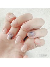 クリーム(Nail Atelier CREAM)/紫陽花art