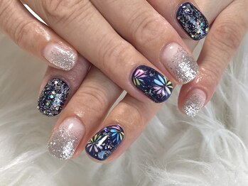 ヴェリタネイル(Verita nail)/8月定額デザイン