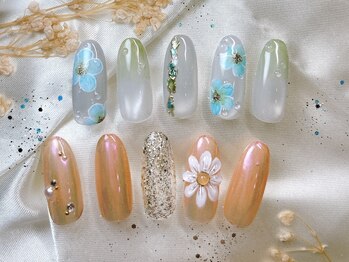 ネイルサロン インプレス(Impress)の写真/【ワンポイントメニュー豊富】アセトンフリー採用★貴女の希望に合わせたデザインをご提供♪