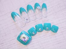 ラルネイル 大宮(Lull. nail)/＊エメラルド＊ビジュー＊