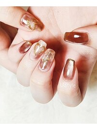 バレンタインネイル