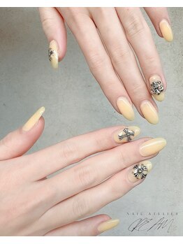 クリーム(Nail Atelier CREAM)/クロムパーツ・パステルイエロー