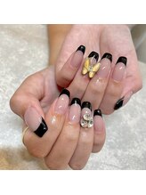 ツイキー ネイル(tsiky nail)/ワンカラー+フレンチ