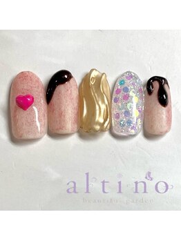 アルティノ ネイル ガーデン(altino nail garden)/ガーリーチョコネイル