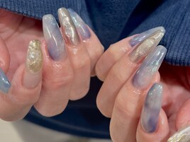 ブルーニュアンスネイル