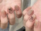 大人リボンネイル