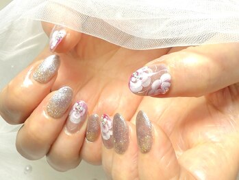 ネイルサロンブリス(nail salon Bliss)/☆華やかなフラワーネイル☆