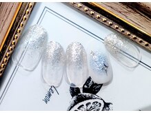 ミュゲットネイル(Muguet nail)/シンプル冬ネイル