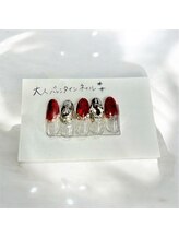 バレンタインネイル