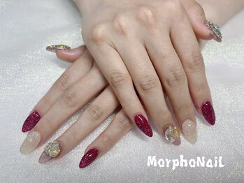 モルフォネイル(Morpho nail)/#ワンホンネイル #モテカワ