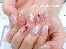 アグニークリッシェ(Agunik Riche)/【押し花ネイル】