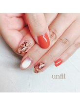 アンフィルルーム(unfil room)/テラコッタ＆オーロラネイル♪