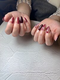 ボルドー×縦グラ