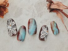 ネイルサロンアンドスクール ミュー(Nail Salon & school mieux)/レトロフラワーネイル
