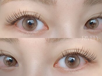 アイラッシュサロン リブリー(RIVELY)の写真/美しい仕上がり&モチも◎《カラーフラットラッシュ100本¥5590》カラーラッシュ2色まで同料金でご案内♪