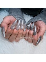 ルピナス ヒサヤ(nail LUPINUS hisaya)/シルバー×ブラック＊マグネット