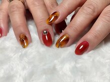 サロンドフォーエイチ(salon de 4H)/秋の定番！べっ甲ネイル
