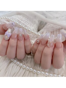 リンドネイル バイ モカ アンド ララ(Lind nail by moca and LaLa)/リボンネイル