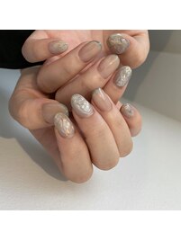 細フレンチとブルーnuance