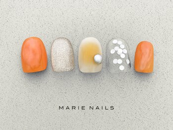 マリー ネイルズ いわきラトブ店(MARIE NAILS)/オレンジ 新規7700円税込 0410c