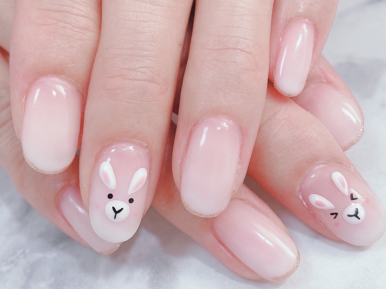 うさぎちゃんネイル：PG007358109｜カノンネイル(canon.nail)のフォト