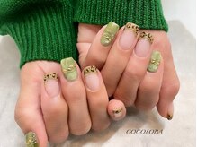 ココロバ ネイルアンドビューティーサロン(COCOLOBA)/レオパードフレンチネイル