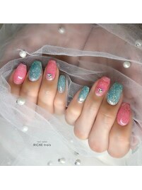 きらきらフラッシュネイル