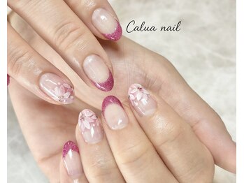 お花/フレンチ/ラメフレンチ/春